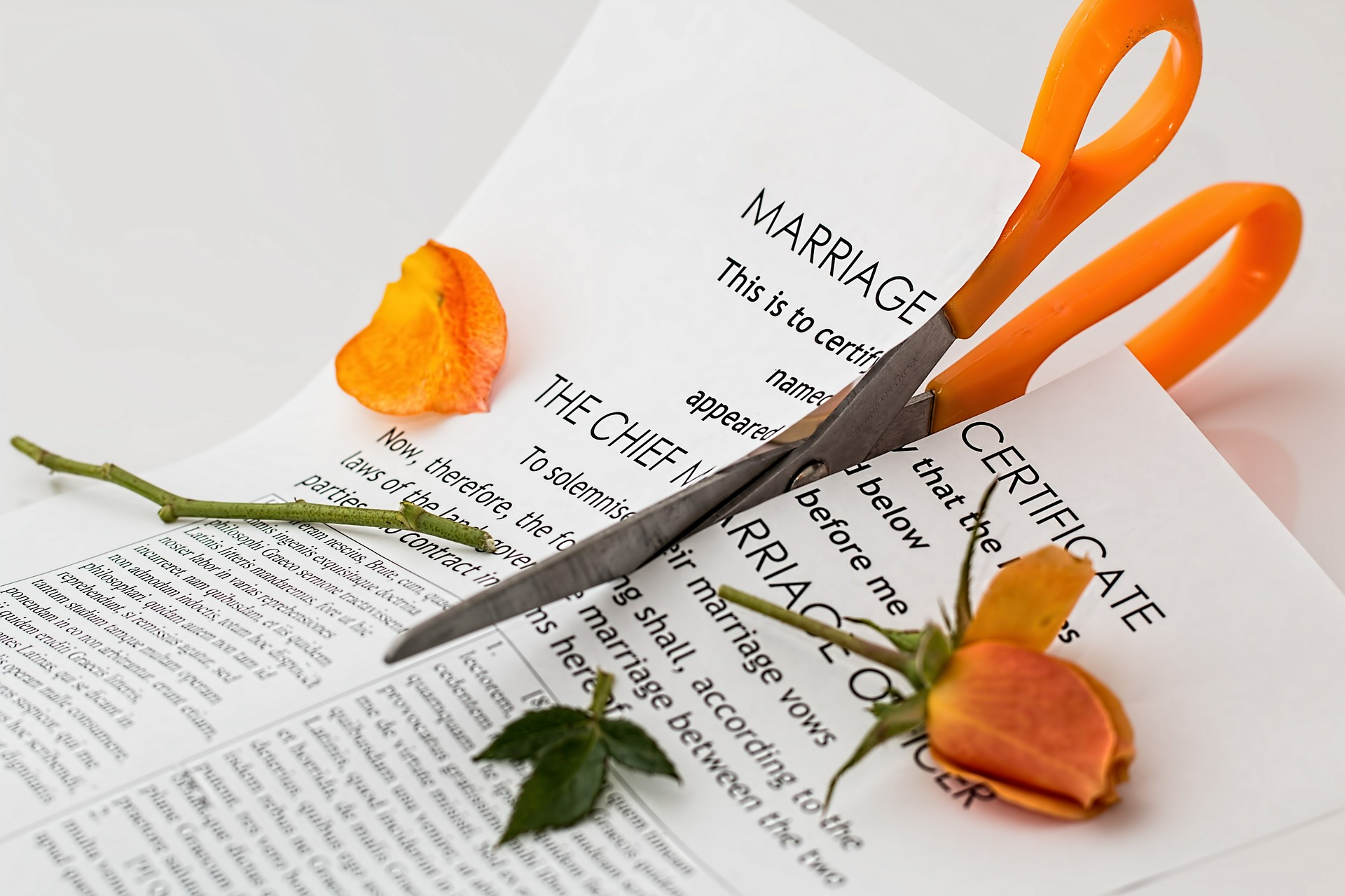 Separation and divorce in marriage